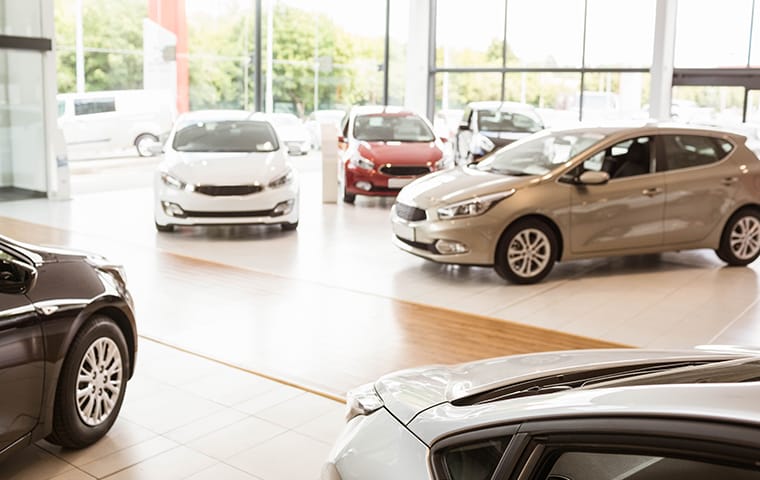 interior of a car dealership in frisco texas