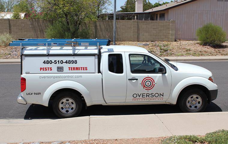a company van pulling up to house in mesa arizona