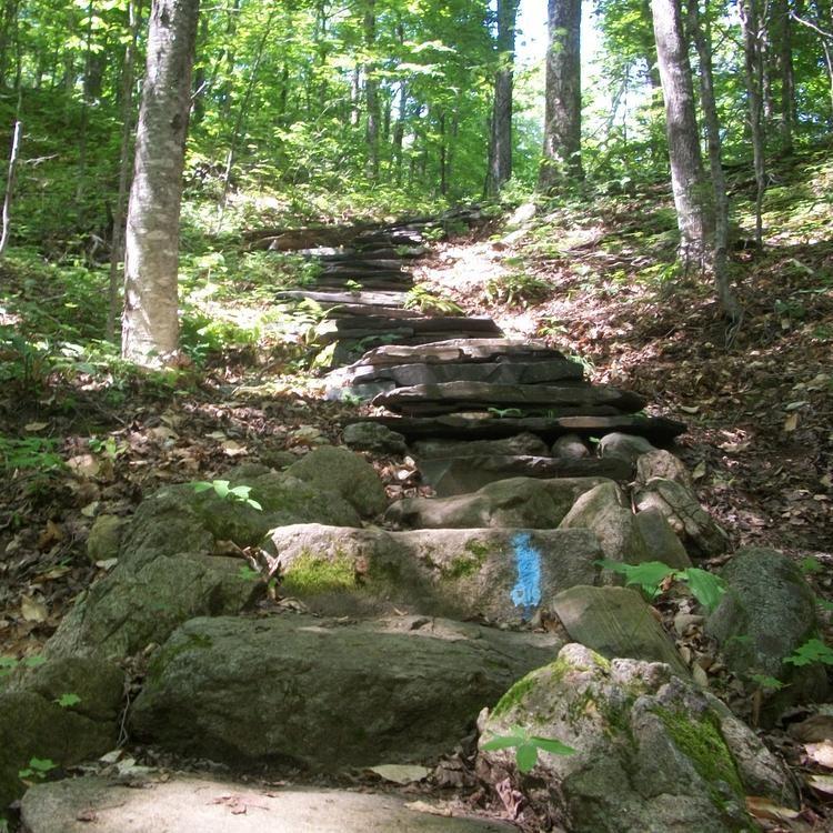 A rock staircase