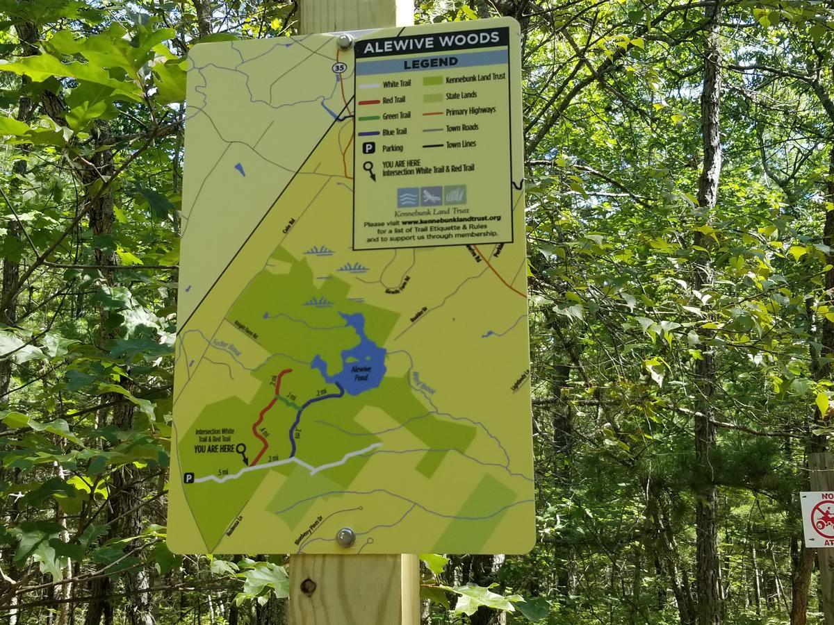 Map showing Enock's location on the trails. Photo credit: Enock Glidden