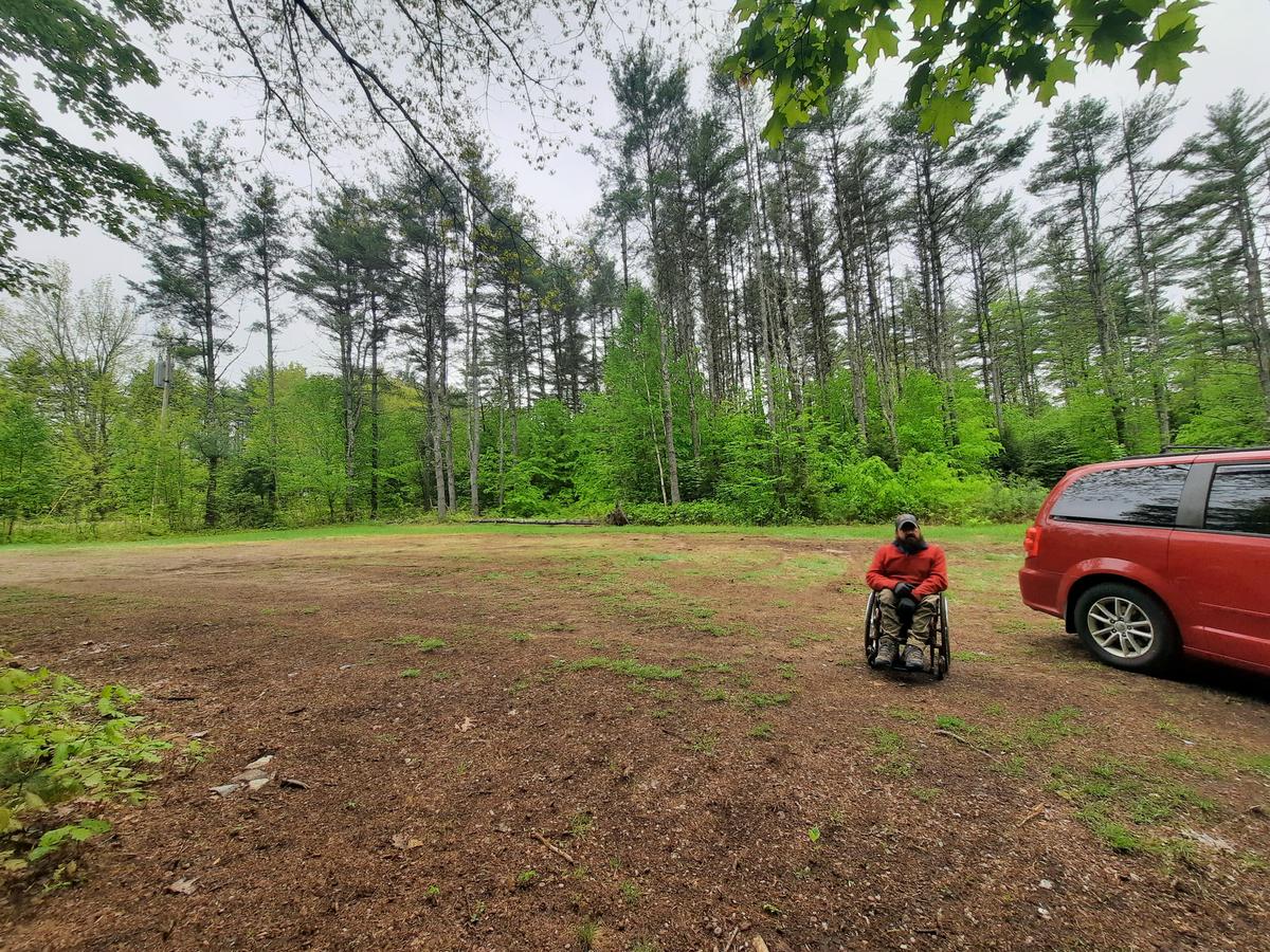 The parking area at the Fryeburg Town Forest.