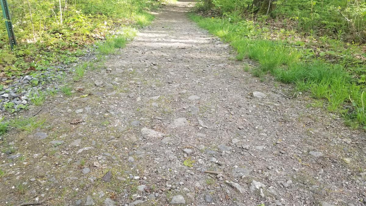 A rocky patch on the old road.