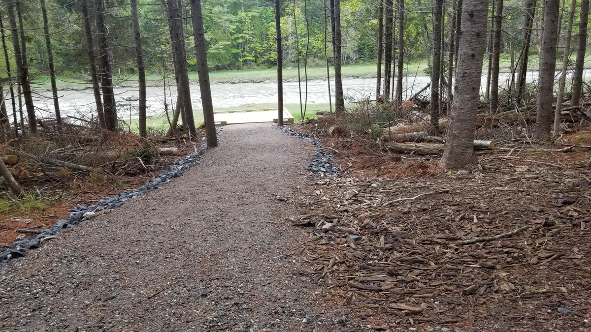 Downhill to the overlook platform.