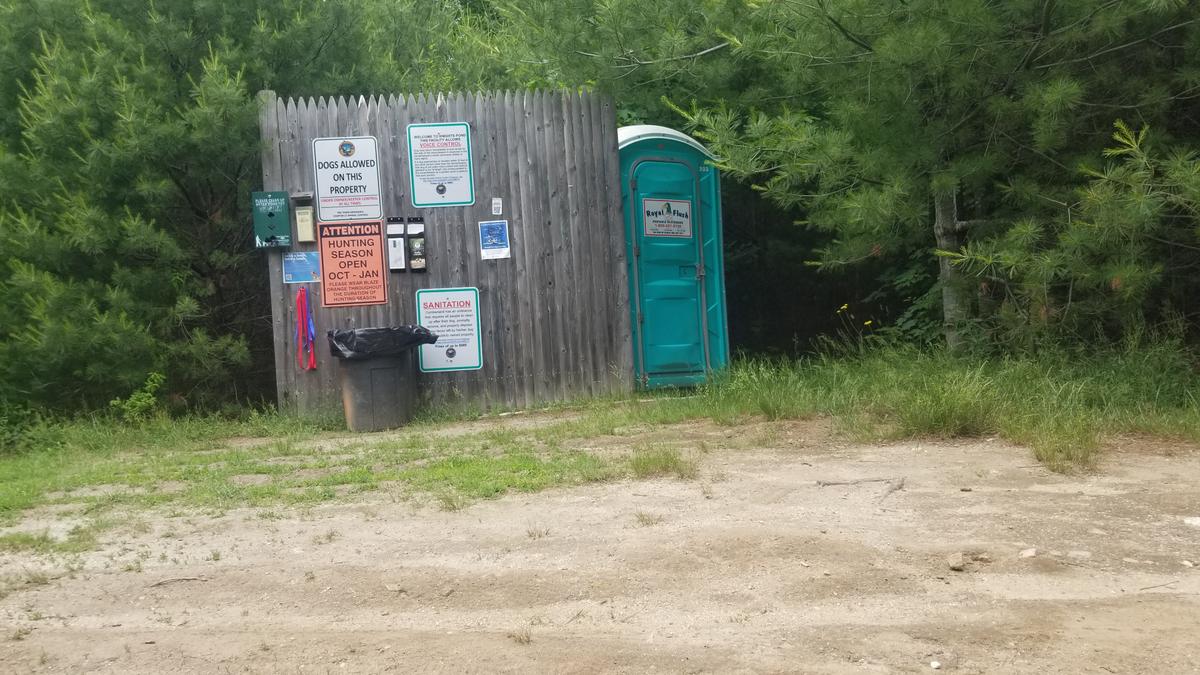 The porta-potty at Knght's Pond.