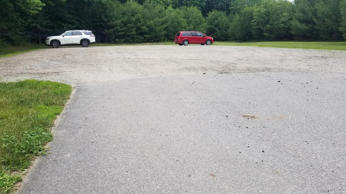 The parking lot at Knight's Pond.