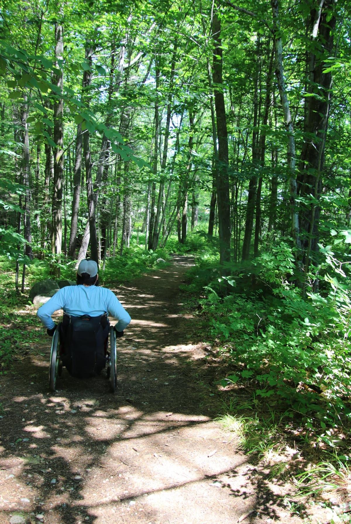 Enock heading down the Willet Brook Trail.