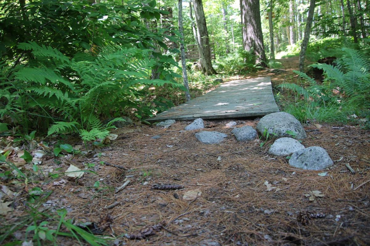 Examples of an entrance to a bridge.