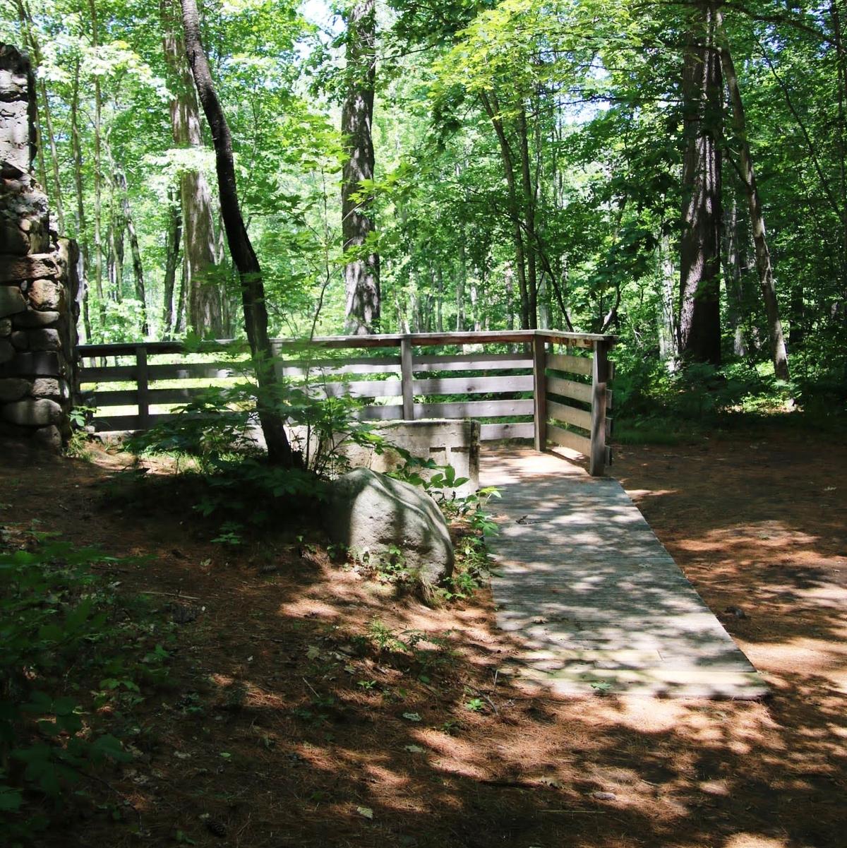 The ramp to view the historic chimney.