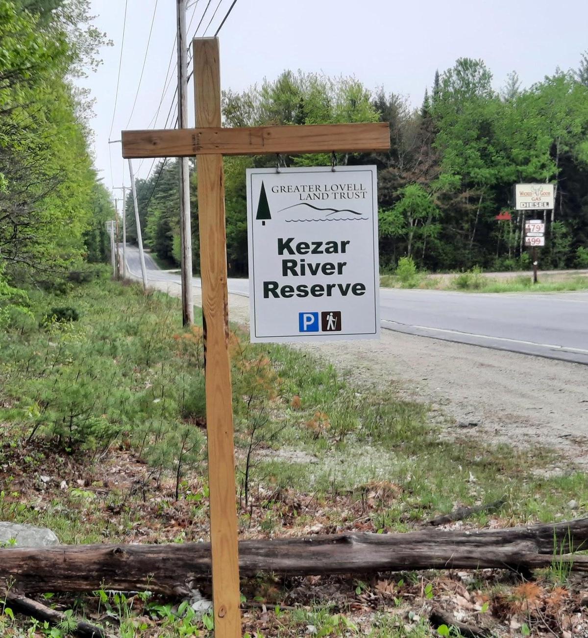 Sign at the entrance to the reserve.