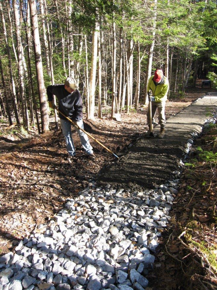 Volunteers with the Brunswick-Topsham Land Trust.