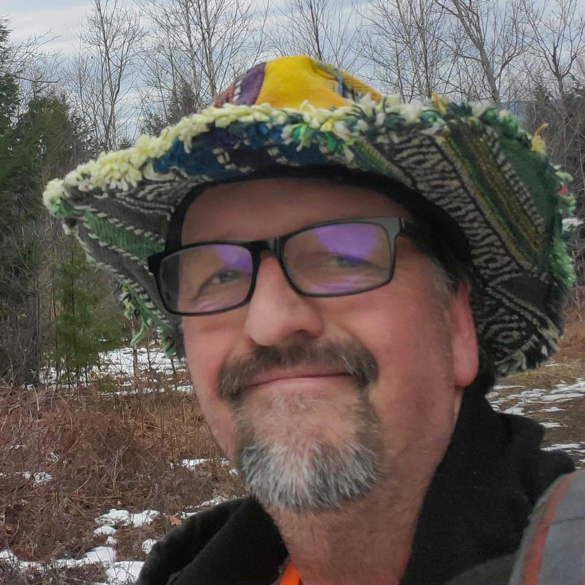 Charlie in his hiking hat. Photo: Charlie Franklin.