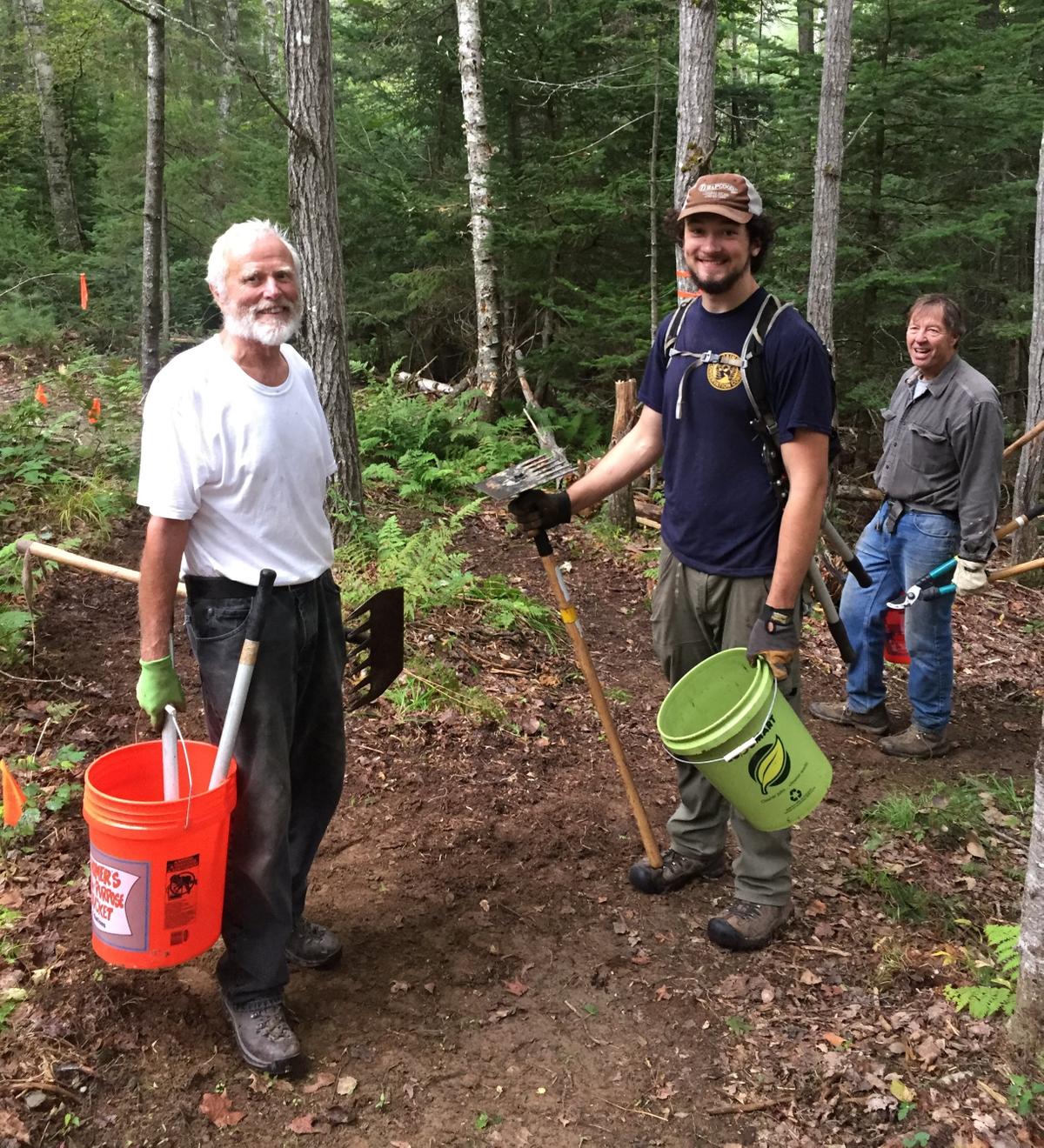 Frenchman Bay Conservancy volunteers on trail! Photo courtesy: Kat Deely