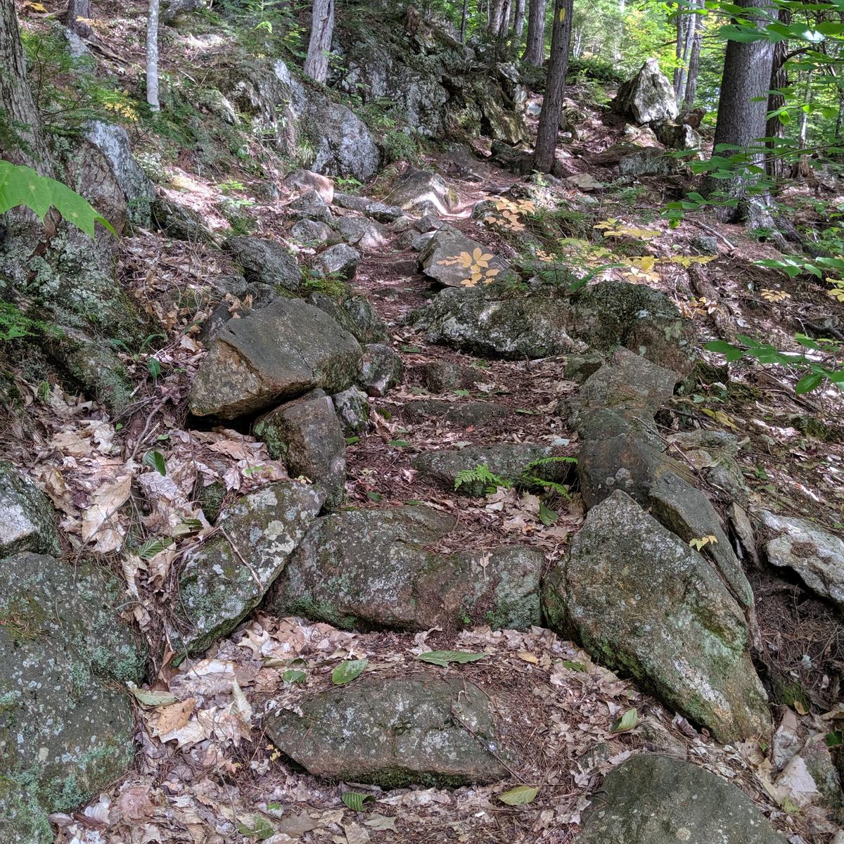 A rock staircase