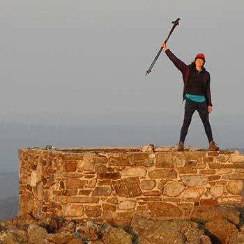 Ilse at Avery Peak in the Carrabassett Valley. Photo: Ilse Dunbar.