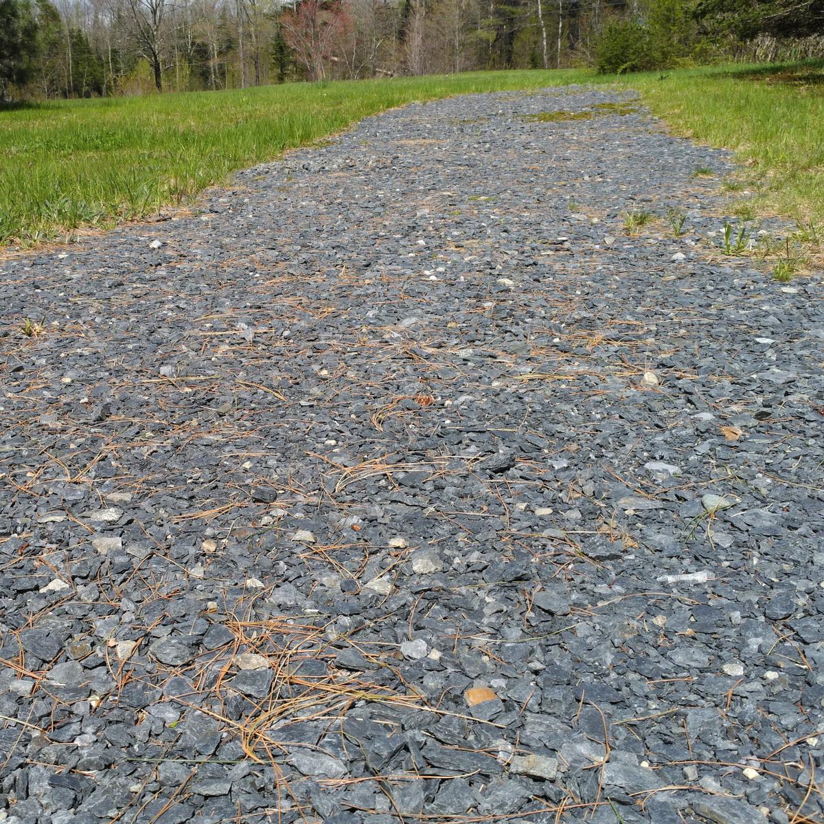 A wide gravel path