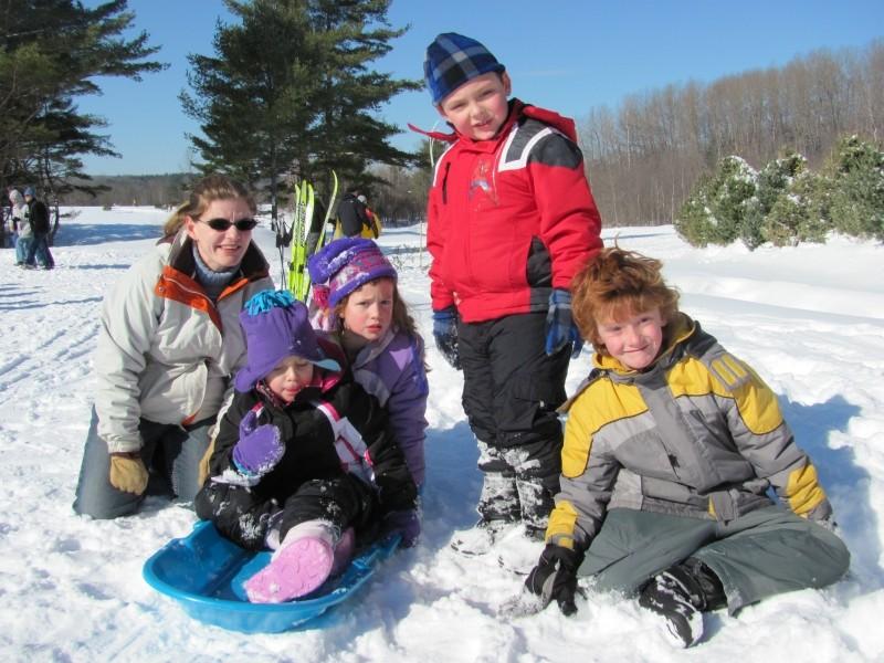 Sledding at Quarry Road. Photo credit: Waterville Recreation Department