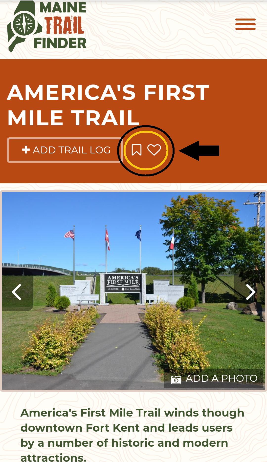 America's First Mile Trail - Maine Trail Finder