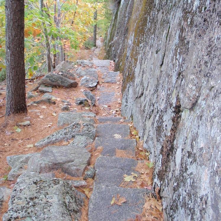 A trail along a cliff edge