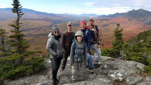 A group of hikers on Little Bigelow