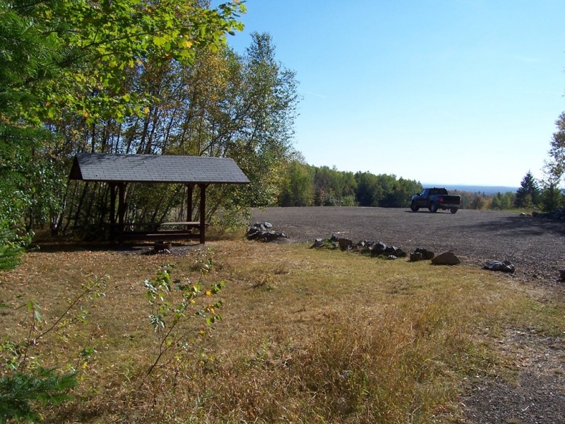 Sheltered picnic area at the trailhead (Credit: Aroostook Outdoor)