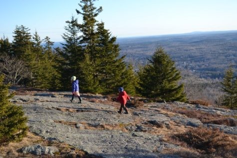 Traversing the face of Blue Hill Mountain in fall (Credit: Blue Hill Heritage Trust)