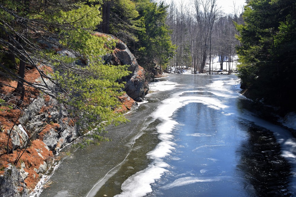Runaround Pond is formed by the Old Chandler Mill dam built in 1777 (Credit: RRCT)