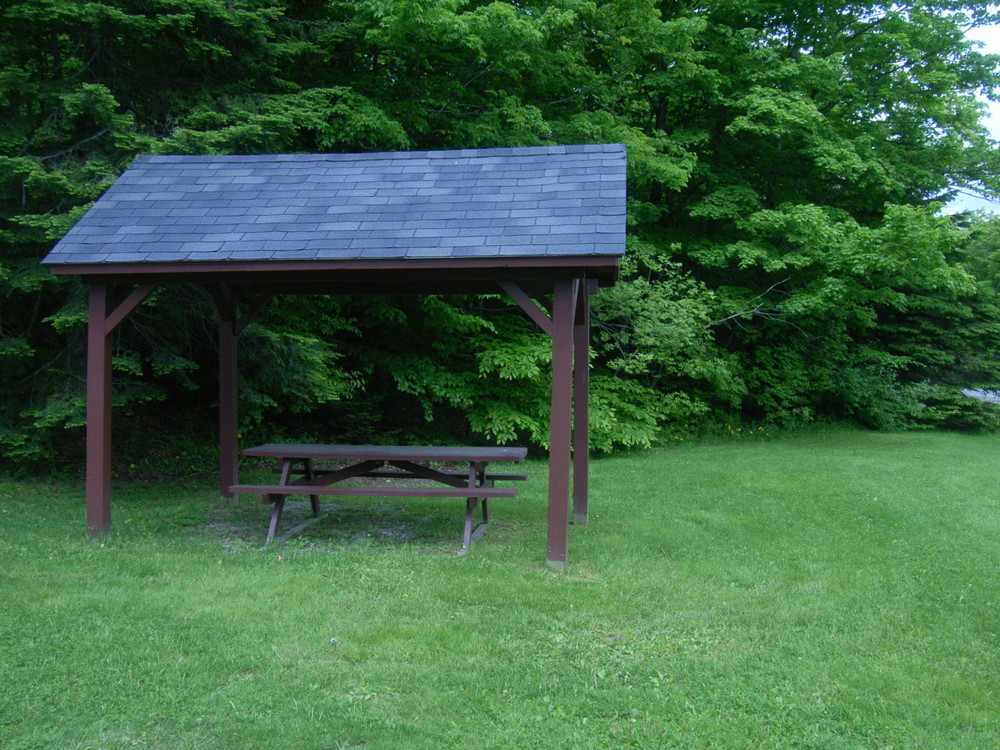 Sheltered picnic area at the base of the trail (Credit: Aroostook Outdoors)