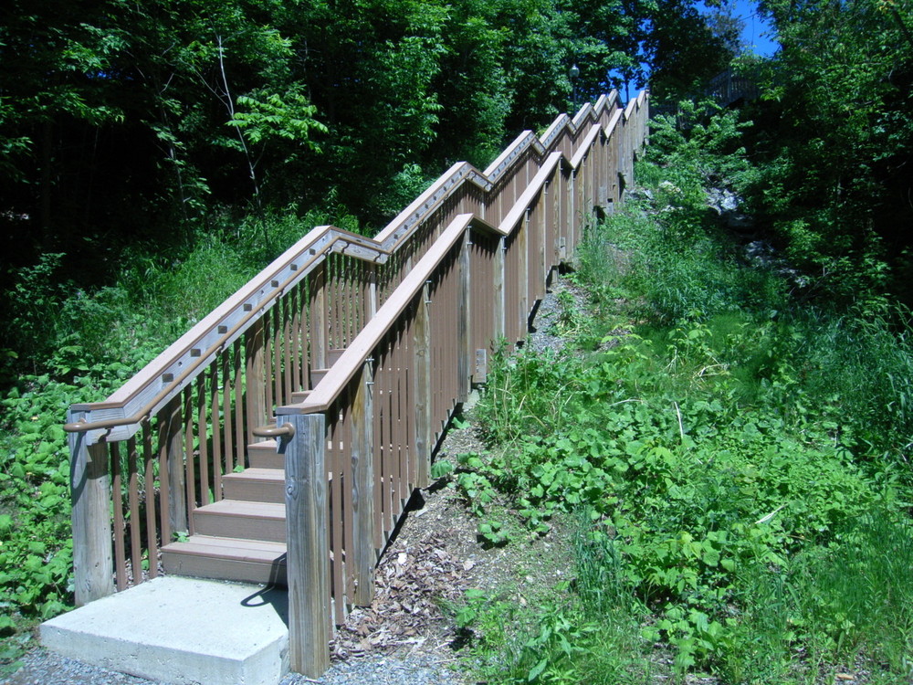 The wooden stairway by Highland Avenue (Credit: Aroostook Outdoors)