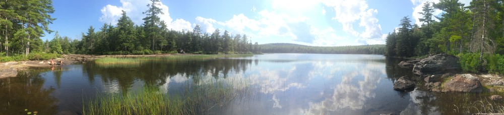A panorama of Ducktail Pond in July, 2017 (Credit: Samantha Lavoie)