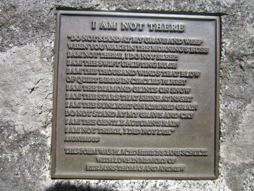 Poem set in stone at the top (Credit: Talkingtent)