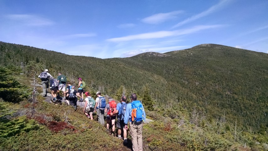 Group hike with The Horn in the background (Credit: Simon Rucker)