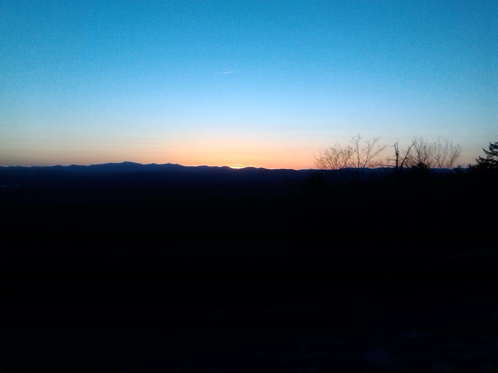 Looking towards the Presidential Range at Sunset (Credit: Dave)