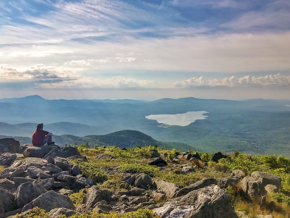 Views of Webb Lake from Little Jackson summit (Credit: Mainely Casey)