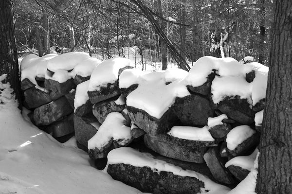 Stone Wall Along Trail (Credit: Kennebec LT)
