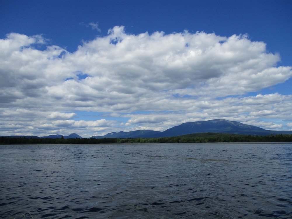 Mt. Katahdin, OJI and Doubletop from the Debsconeag Deadwater (Credit: Evan Watson)