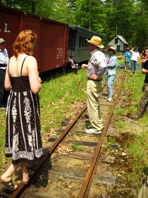 Part of the hike includes walking on the rail bed itself (Credit: Center for Community GIS)
