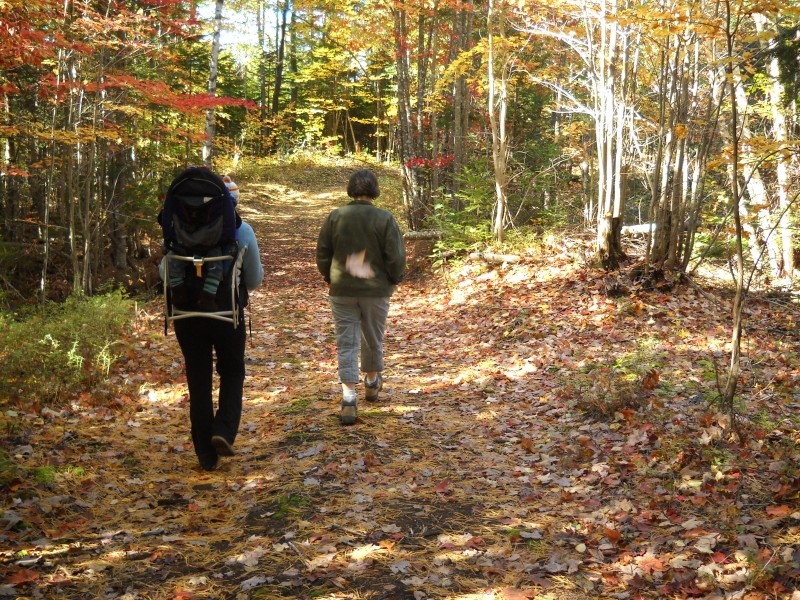 Fall hiking on the Maine Hut Trail (Credit: Center for Community GIS)