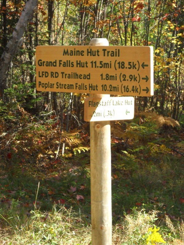 Maine Hut Trail signage (Credit: Center for Community GIS)