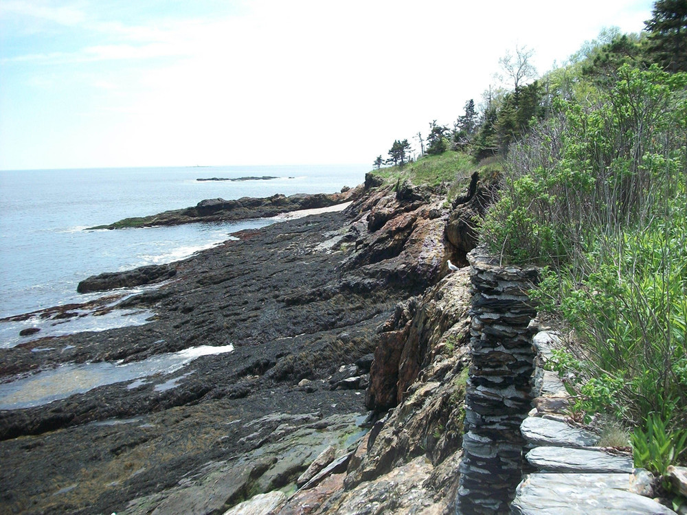 Wall along Eagle Island shore (Credit: BPL)