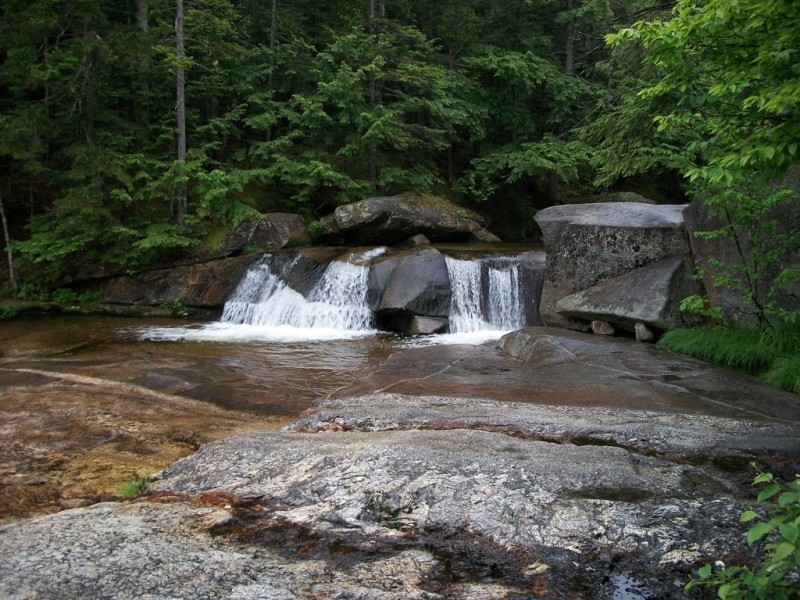 Small waterfall upstream from Screw Auger Falls. (Credit: Maine Bureau of Parks and Lands)