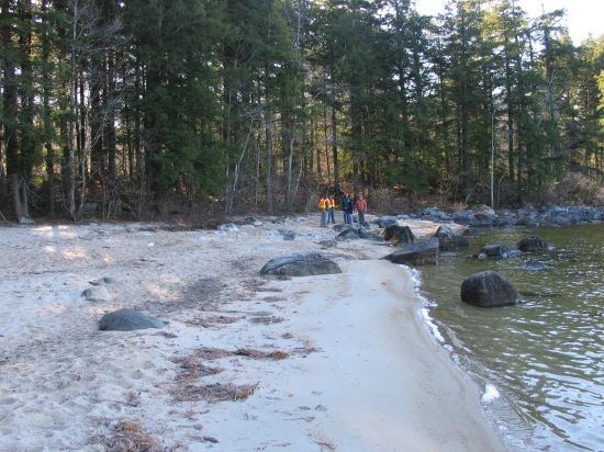 Sheesley Abbott Beach at the north end of the Sebago to the Sea Trail (Credit: Sebago to the Sea)