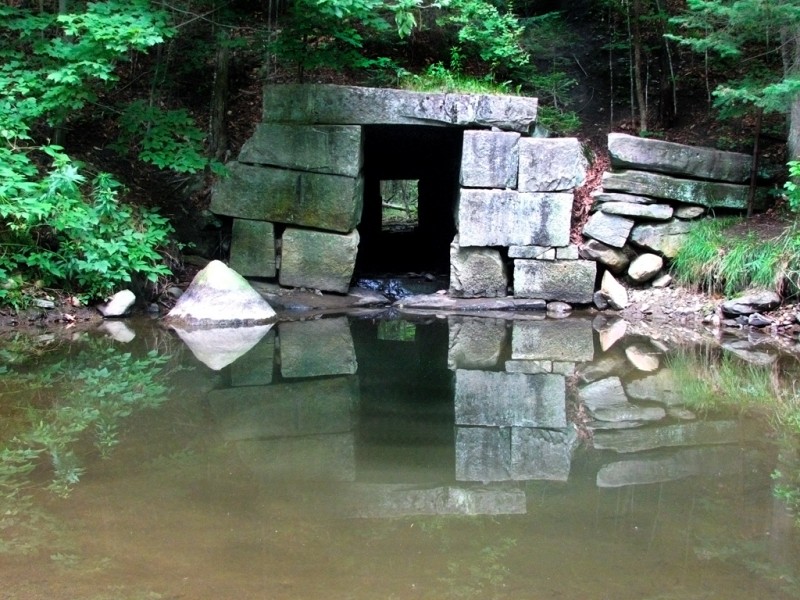 Near North Jay, several granite culverts serve as reminders of the nearby quarries (Credit: Ross Donihue)