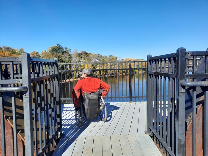 Accessible Viewing point on the Railroad Bridge (Credit: Enock Glidden)