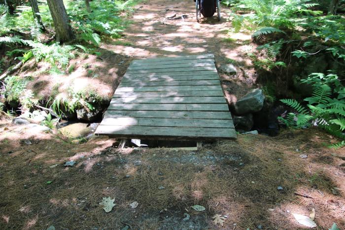 Entrance to a bridge on the Willet Brook Trail (Credit: Enock Glidden)