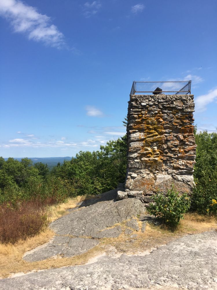 Stone tower on Douglas Mtn Summit (Credit: Courtney Sargent)