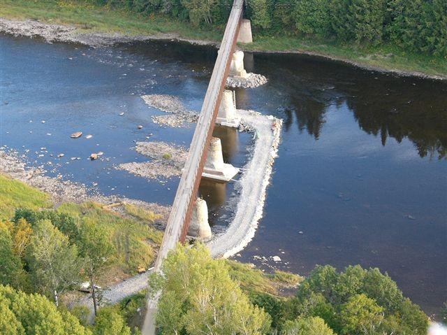 Aerial of the Crouseville Trestle (Credit: Maine Division of Parks and Public Lands)