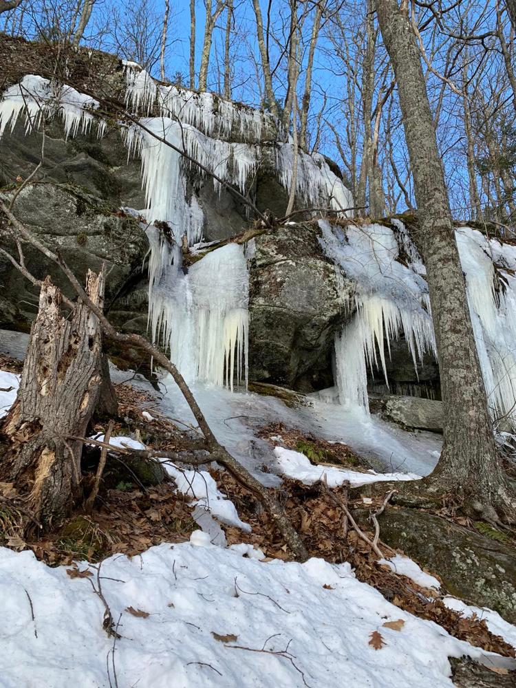 Ice above Buck's Ledge trail (Credit: Lori Watts)