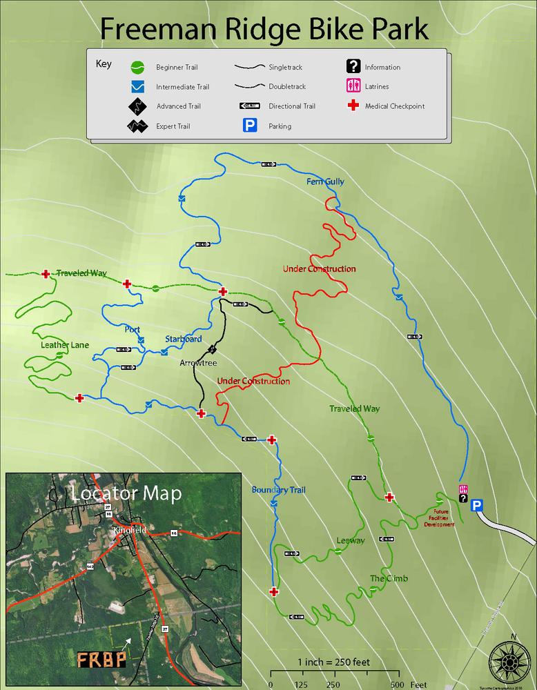 Official Trail Map (Credit: Freeman Ridge Bike Park)