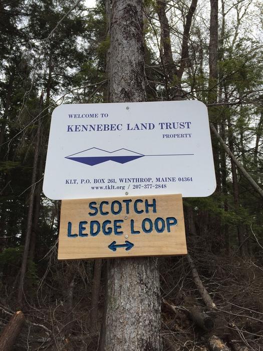 Trail sign (Credit: Kennebec Land Trust)