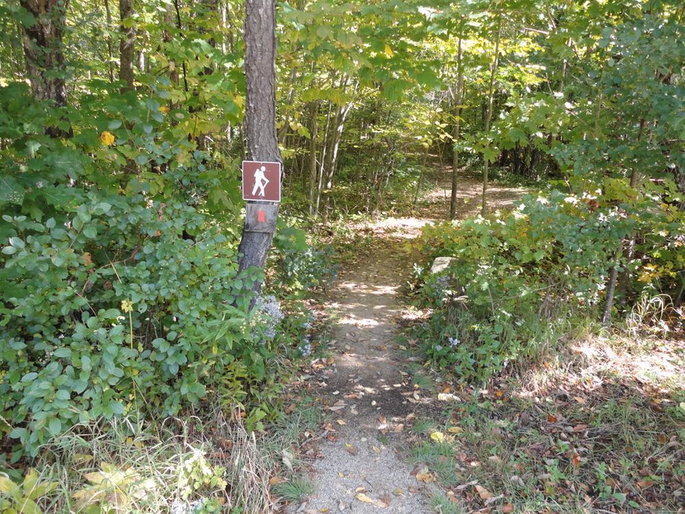 Start of Orange/Red Trail across from designated parking area (Credit: Remington34)